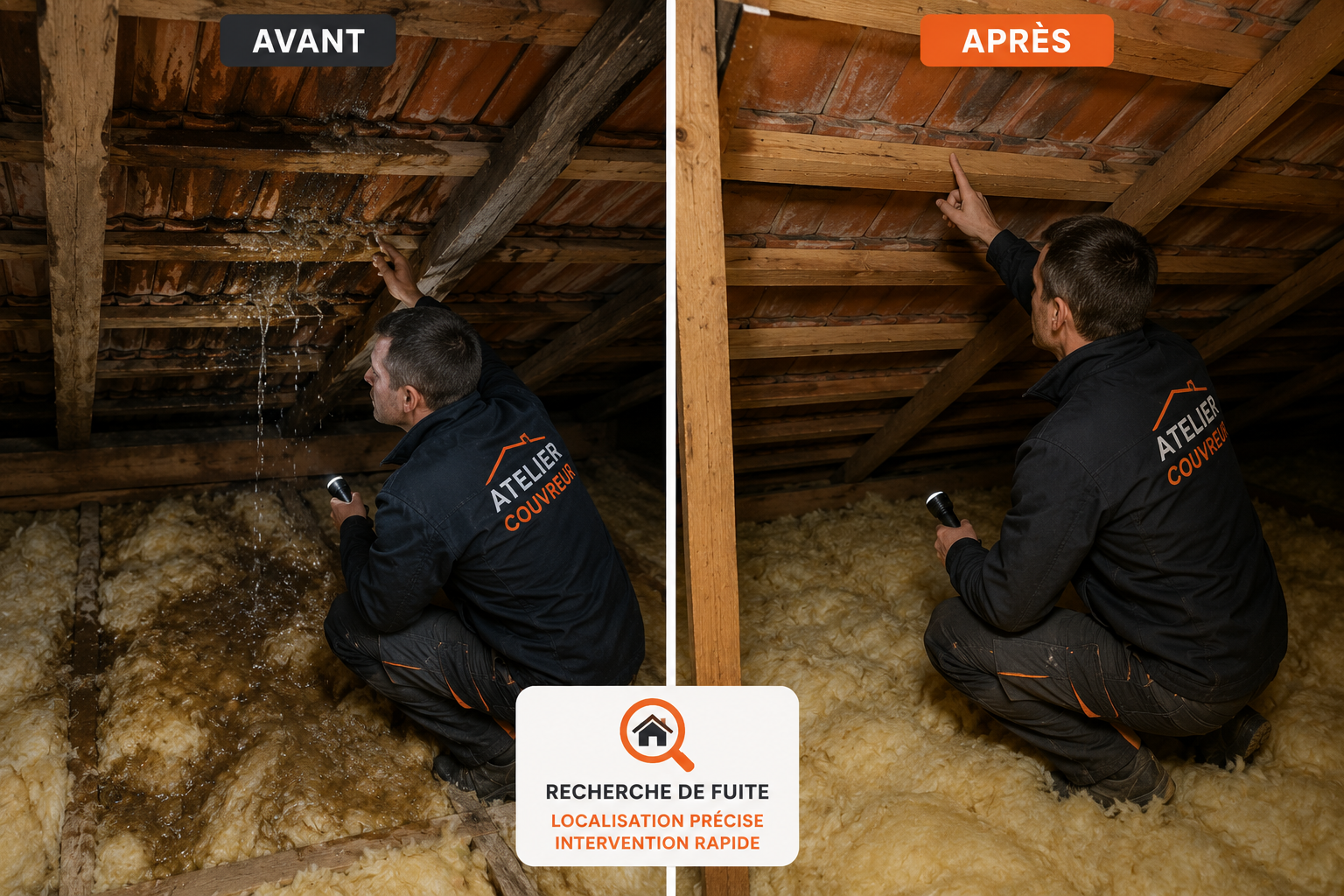 Recherche de fuites - Atelier Couvreur